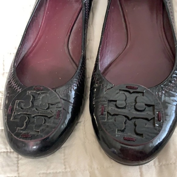 Tory Burch Reva flats maroon patent leather flat 9 - Picture 7 of 8